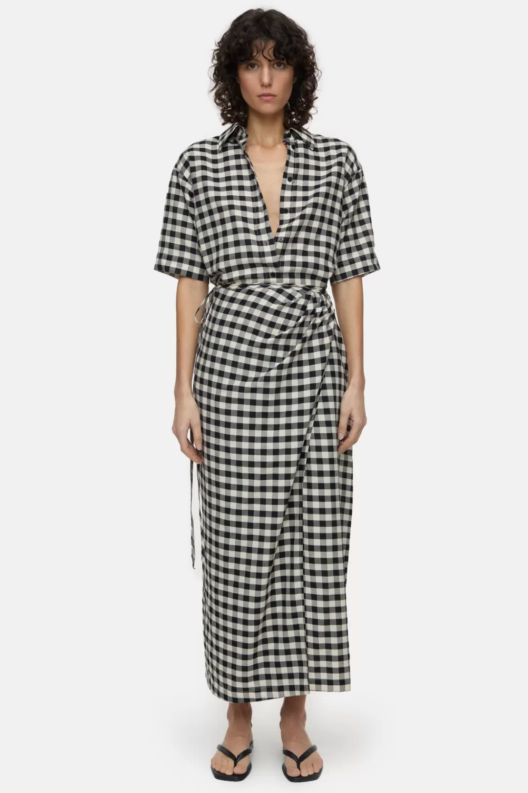 Sale Blouse with Vichy Pattern Women SHIRTS & BLOUSES