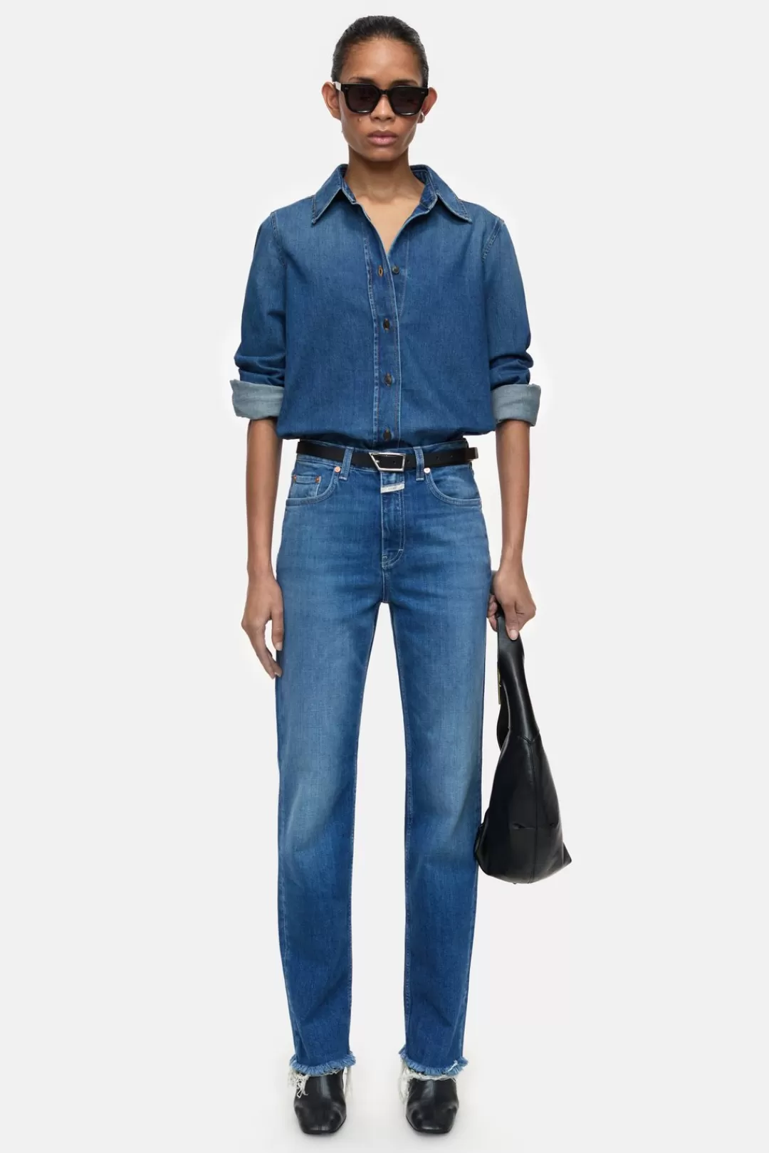 Online Bluse aus Denim Women SHIRTS & BLOUSES