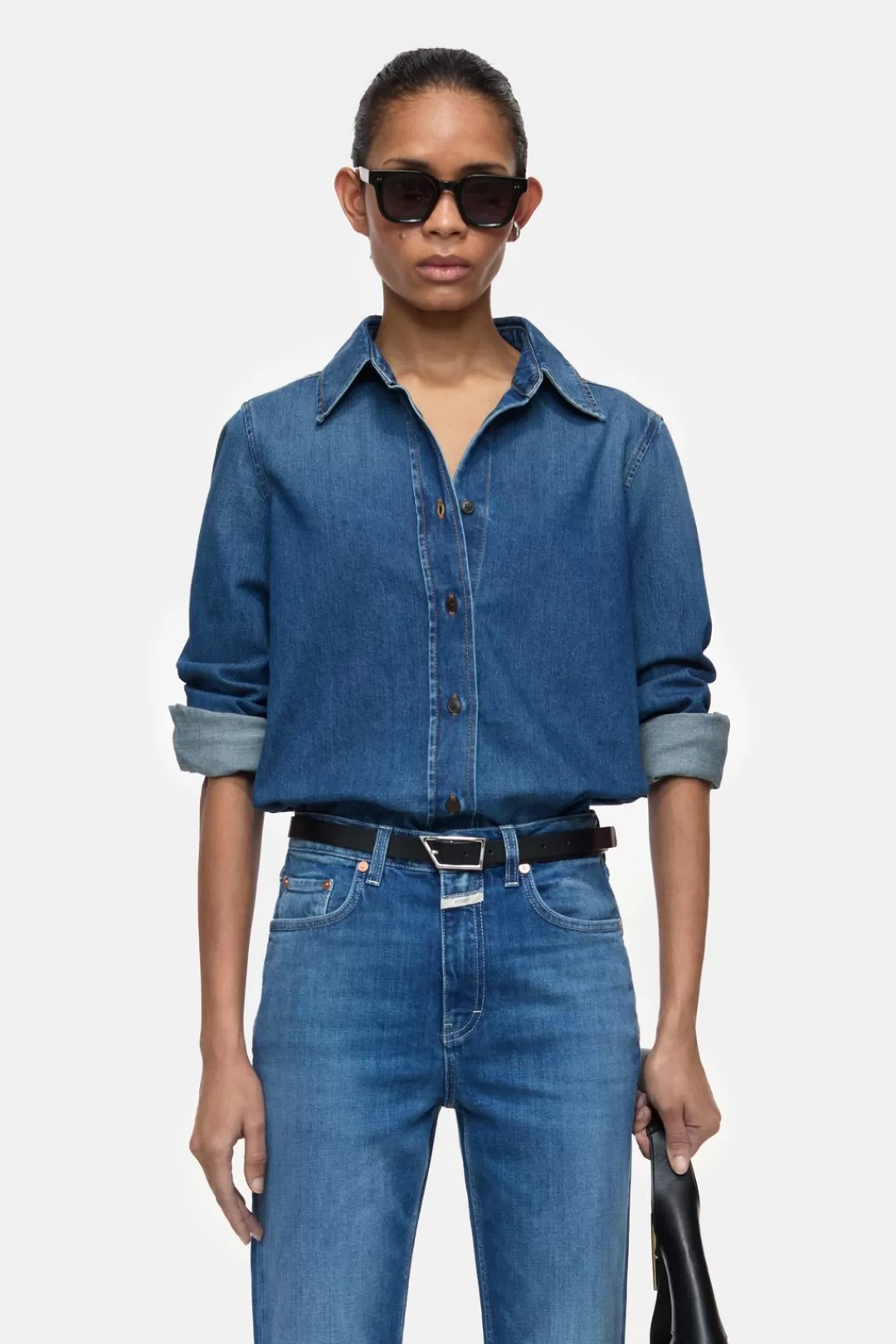 Online Bluse aus Denim Women SHIRTS & BLOUSES