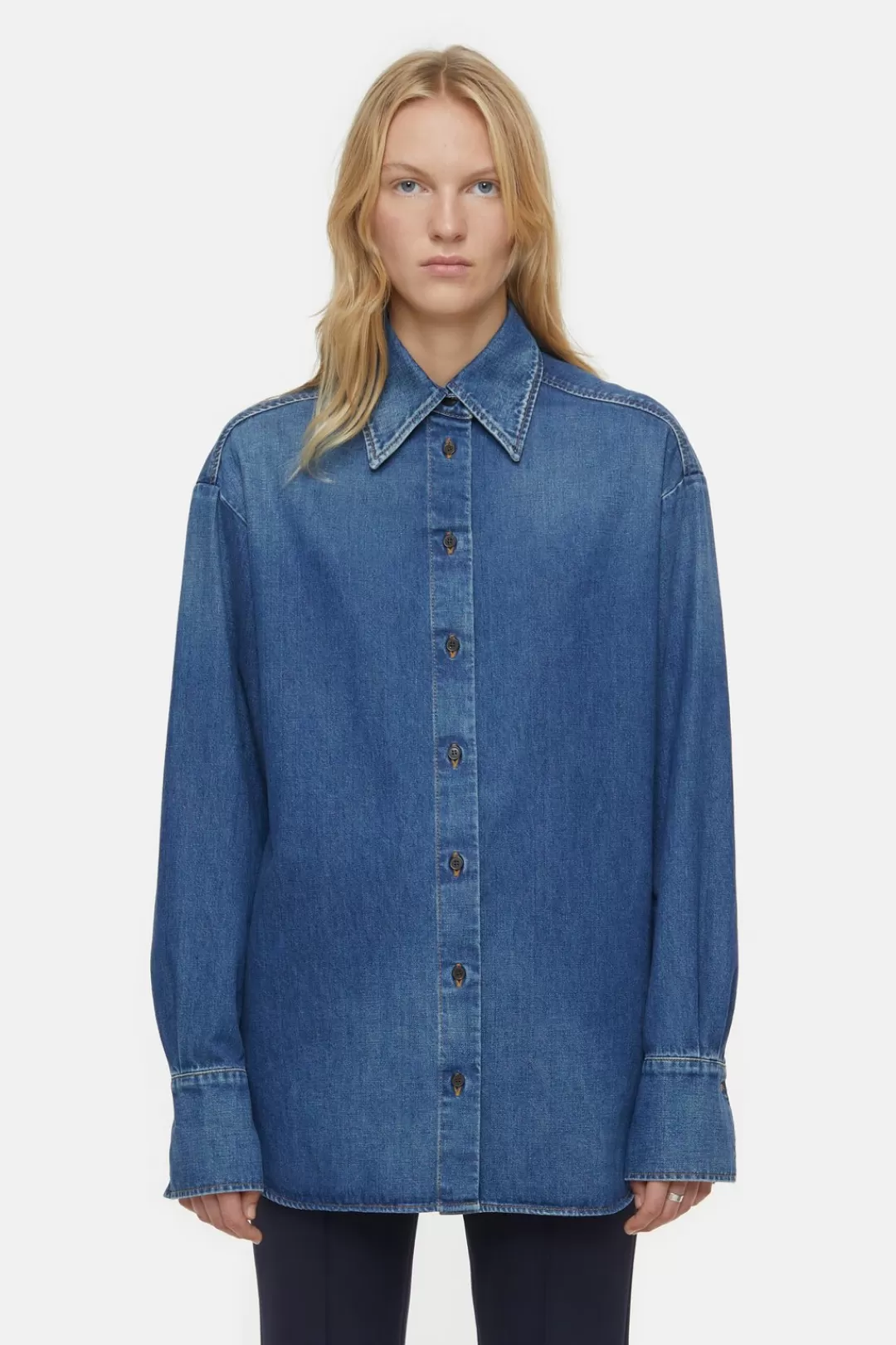 New Boxy Denim Shirt Women SHIRTS & BLOUSES