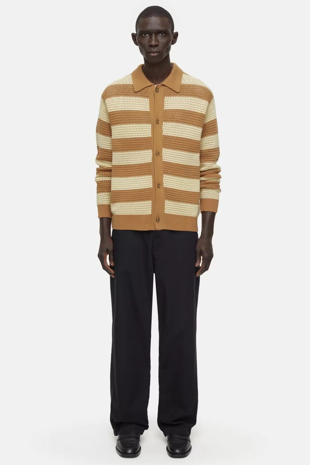 Shop Cardigan with polo collar KNITS