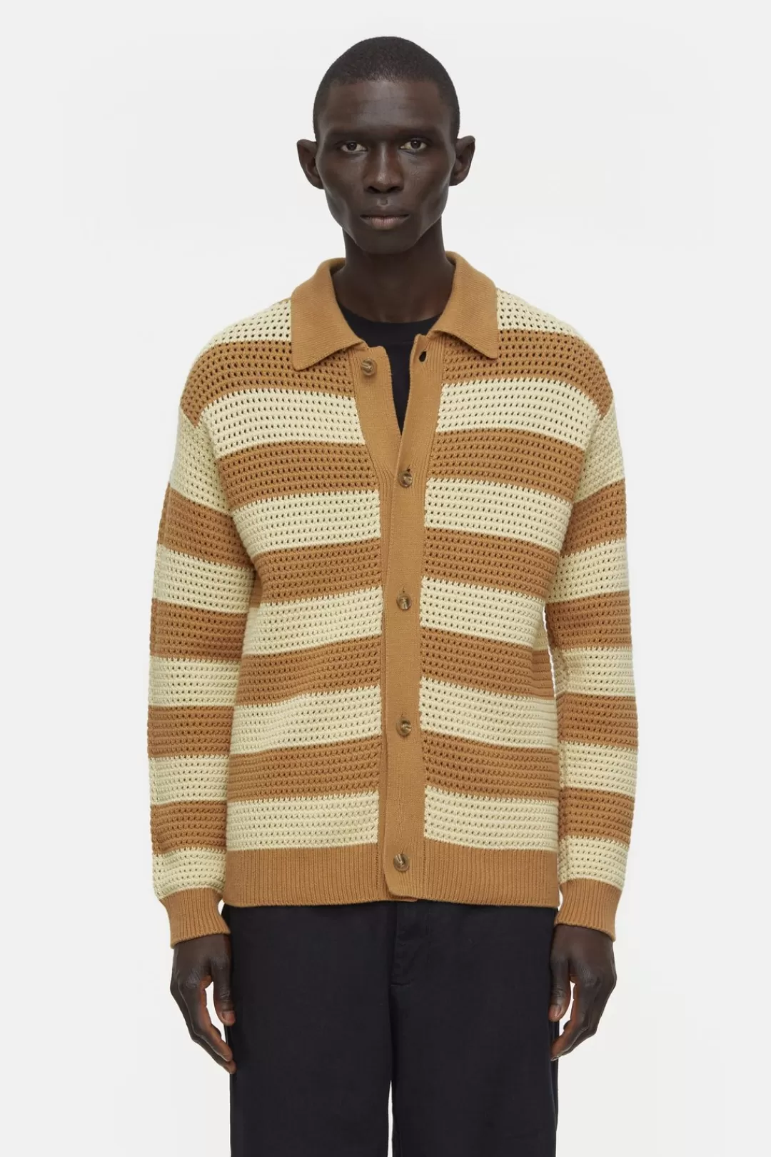 Shop Cardigan with polo collar KNITS