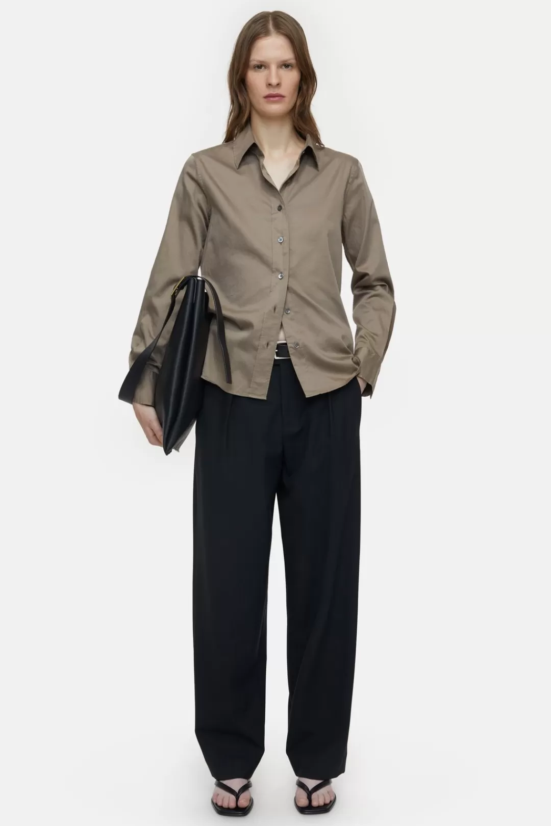 Outlet Cotton Satin Blouse Women SHIRTS & BLOUSES