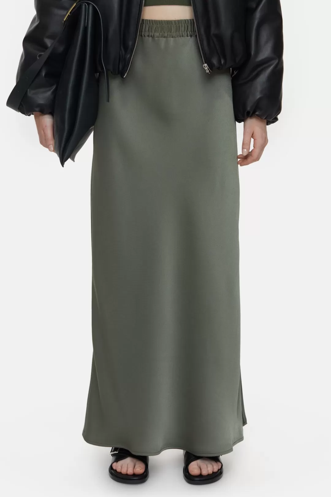Clearance Crepe Maxi Skirt Women SKIRTS