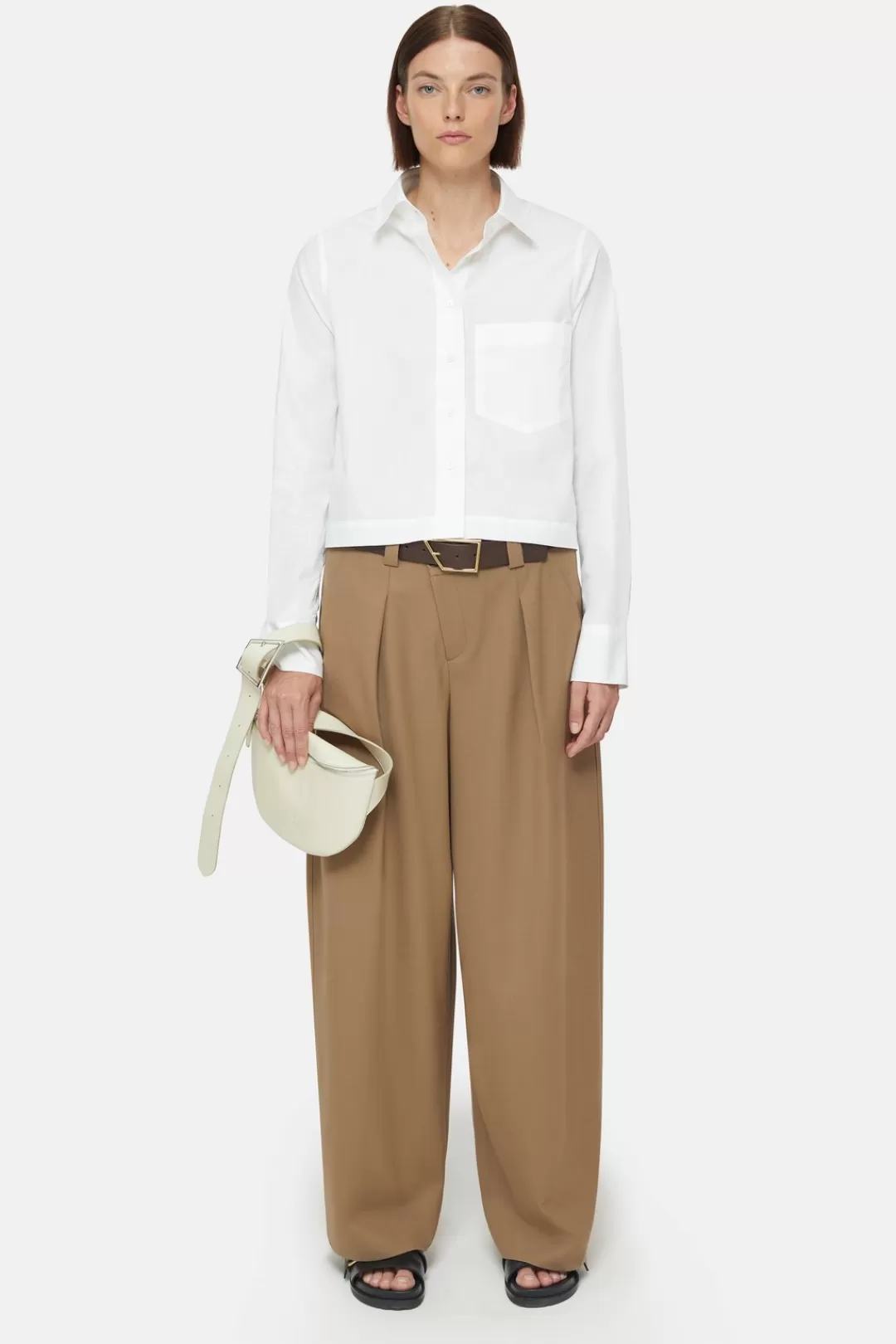 Flash Sale Cropped Classic Shirt Women SHIRTS & BLOUSES