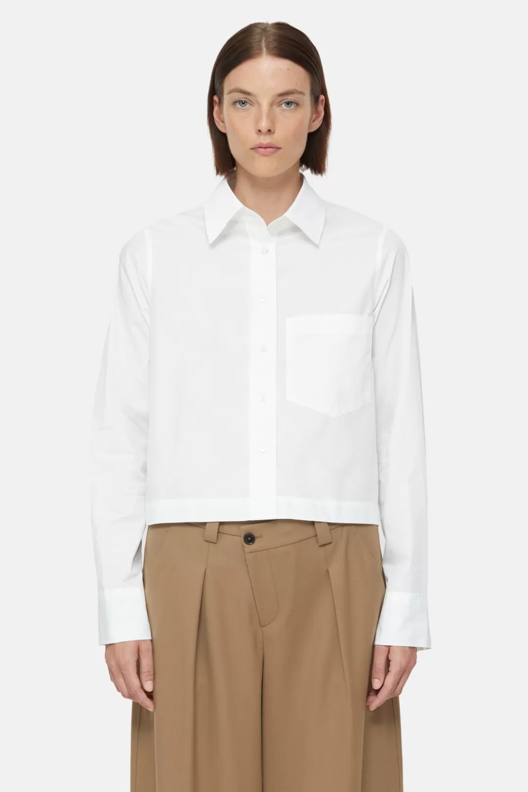 Flash Sale Cropped Classic Shirt Women SHIRTS & BLOUSES