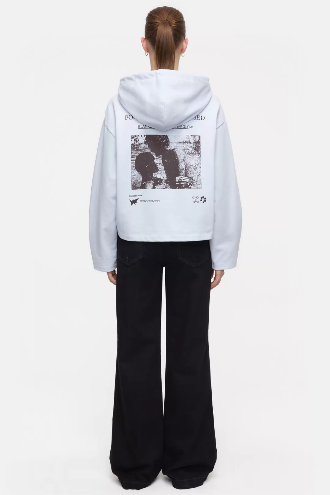Outlet Cropped Hoodie with Print Women SWEATSHIRTS