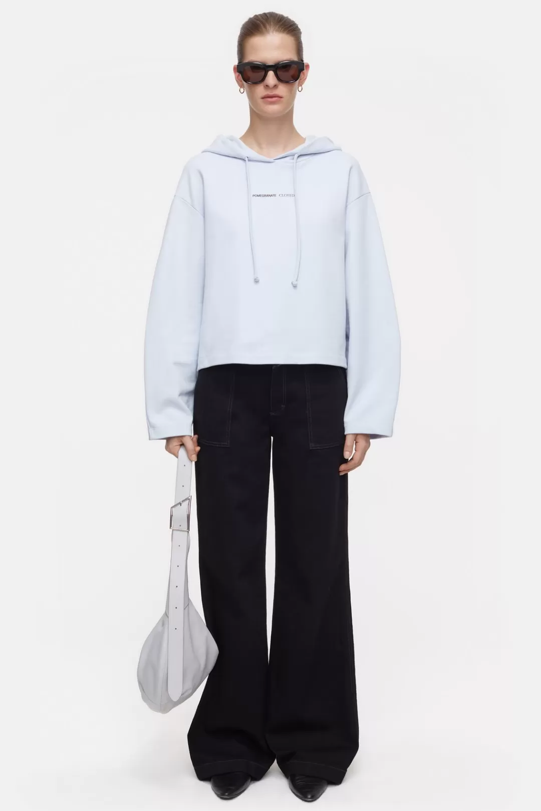 Outlet Cropped Hoodie with Print Women SWEATSHIRTS