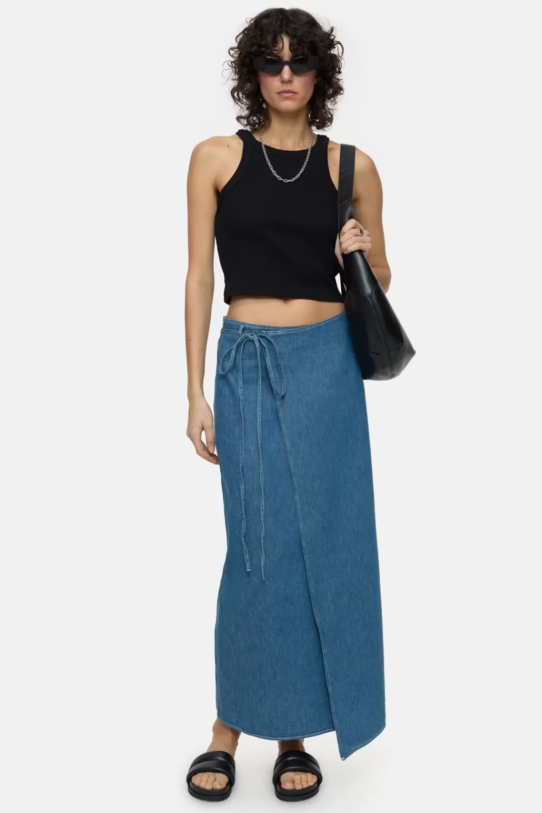 Best Denim Wrap Skirt   Women SKIRTS