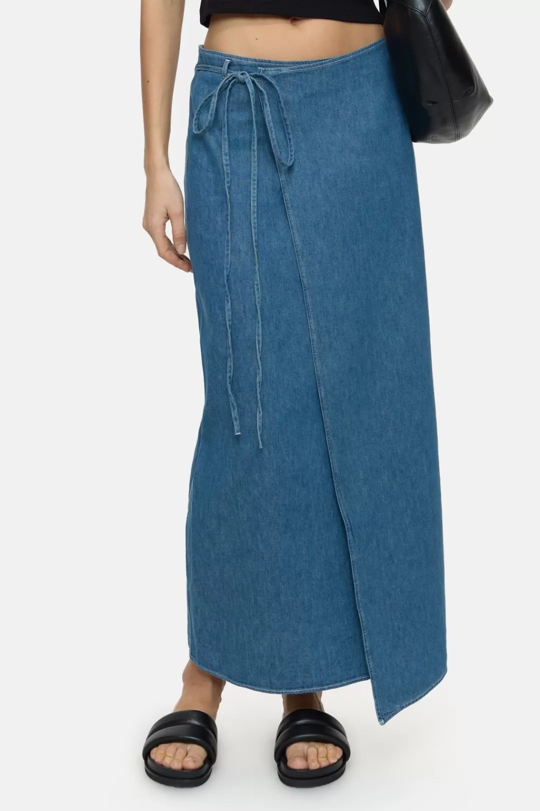 Best Denim Wrap Skirt   Women SKIRTS