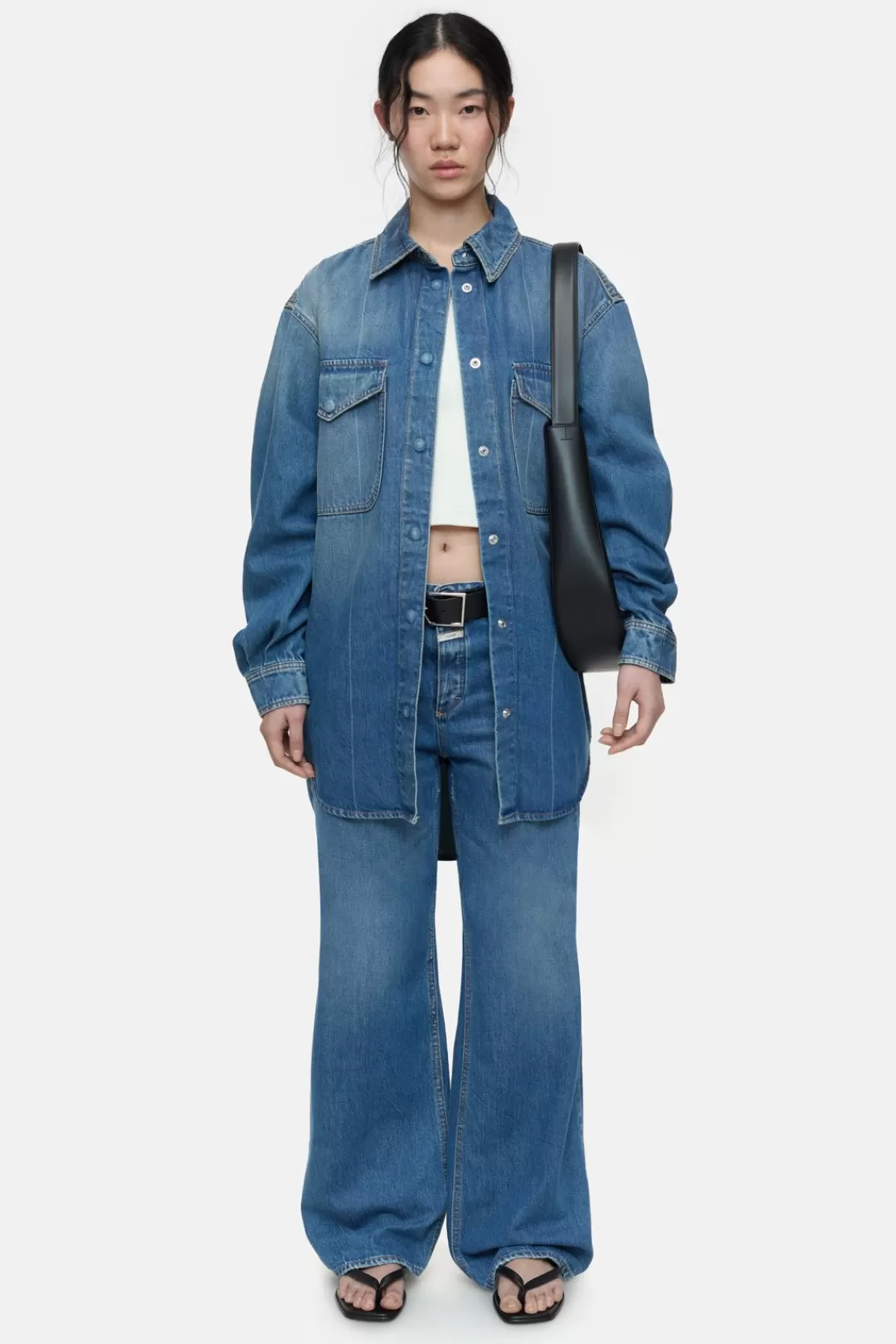 Cheap Oversized Denim Shirt Women JACKETS & COATS