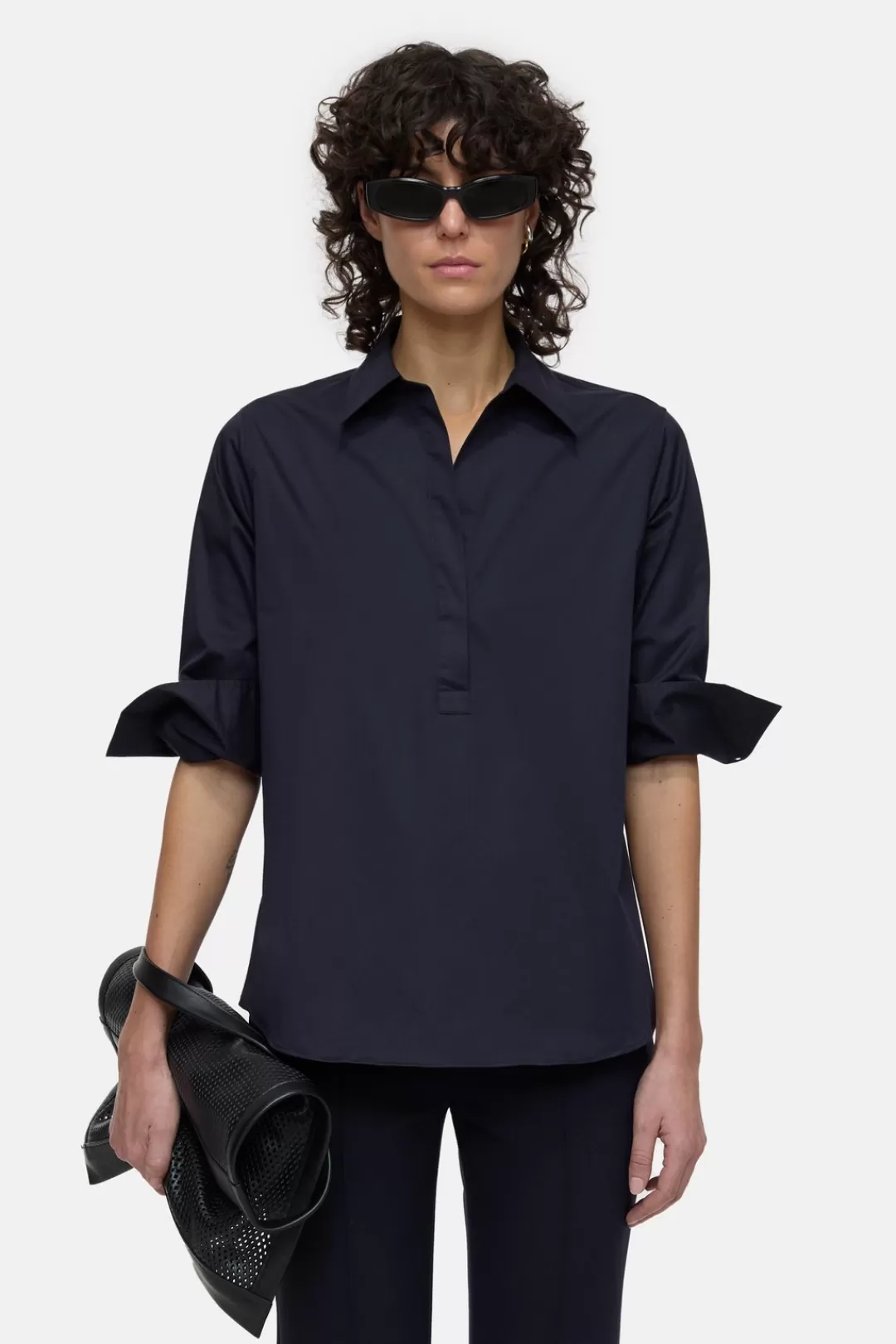 Fashion Poplin Tunic Blouse Women SHIRTS & BLOUSES