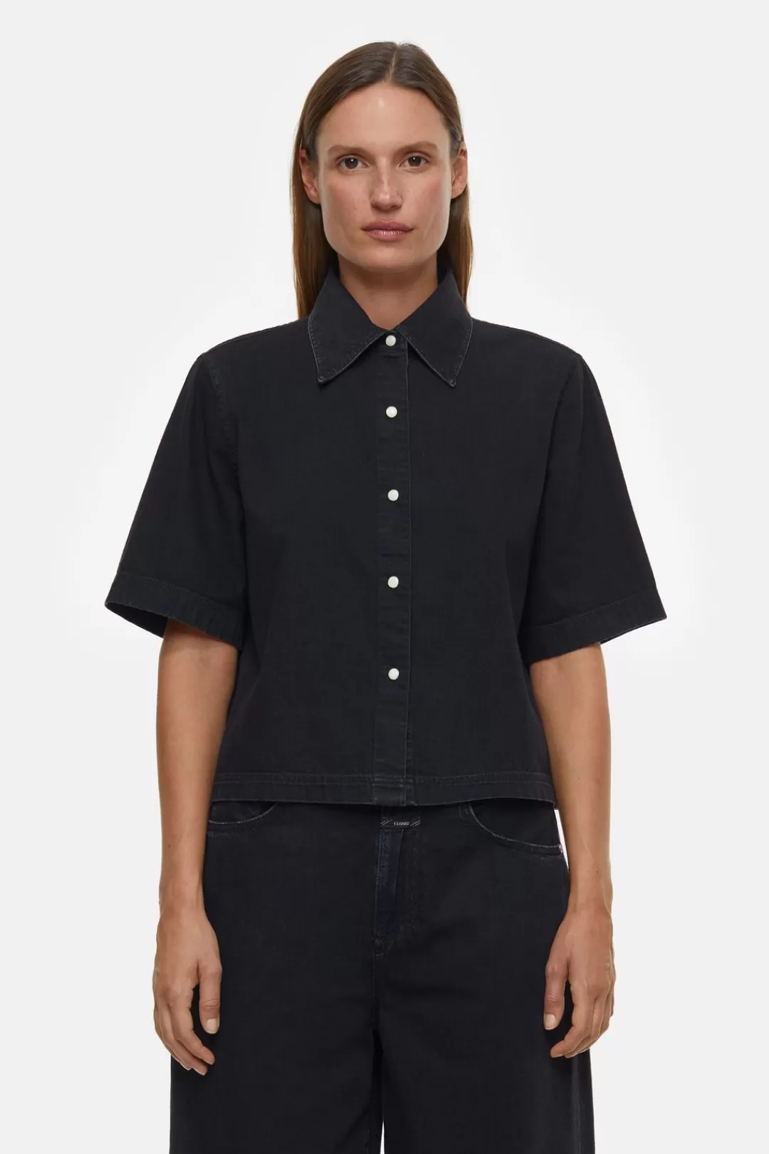 Sale Short Denim Blouse Women SHIRTS & BLOUSES