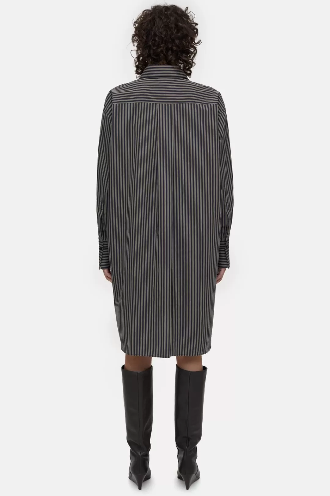 Best Sale Striped Shirt Dress Women DRESSES