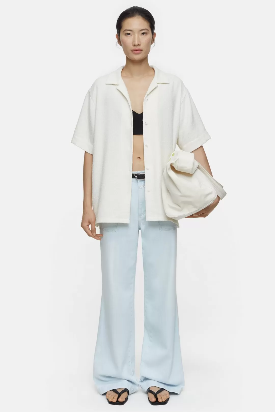 Hot Terry Look Shirt Blouse Women SHIRTS & BLOUSES